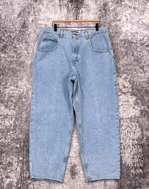 Vintage Anchor Blue Baggy Jeans 36 x 27 Mens Blue Denim Y2K